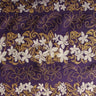 Tiare Garden Glitter Polyester Fabric - Floral Plumeria Design, 60" Width (1 Yard)