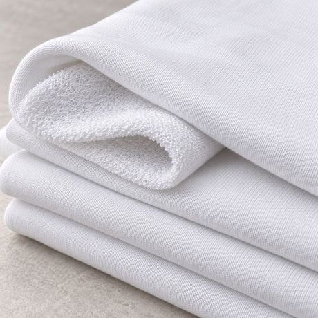 French Terry Spun Poly Heavy White Sublimation
