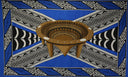 Polyester Sarong Kingdom of Tonga Kava Bowl Border Crossing Pattern