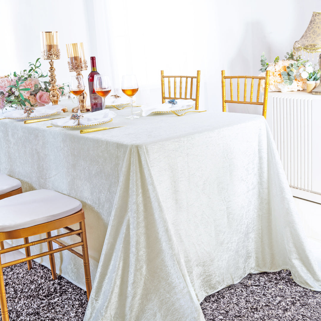Seamless Rectangular Ice Crushed Velvet Tablecloth