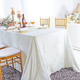Elegant Seamless Rectangular Ice Crushed Velvet Tablecloth