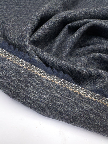 Wool Tweed Gray Blue Shades