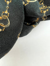 Printed Polyester Crepe Green Beige