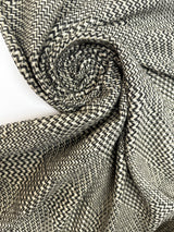 Cotton Wool Tweed Checked Gray Black