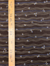 Printed Wool Striped Dress Fabric