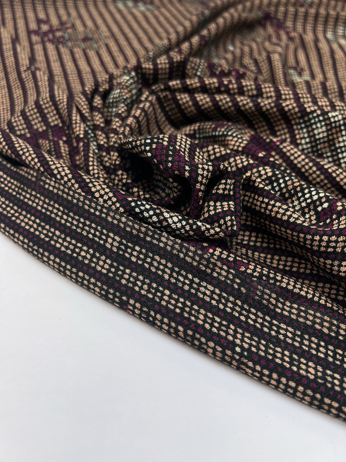 Acrylic Stretch Knitted Multicolour Fabric
