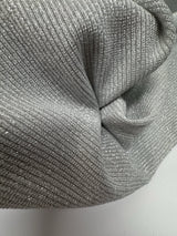 Silver Lurex Blend Rib Knit
