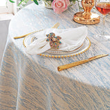 Rectangular Jacquard Polyester Tablecloth 90x156 Dusty Blue