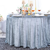 Round Ice Crushed Velvet Table Cover