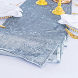 Crushed Velvet Table Runner 13x108 Dusty Blue