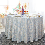 Round Jacquard Polyester Tablecloth 120 Dusty Blue