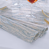 Jacquard Table Runner 13x108 Dusty Blue