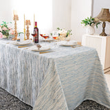 Rectangular Jacquard Polyester Tablecloth 90x156 Dusty Blue