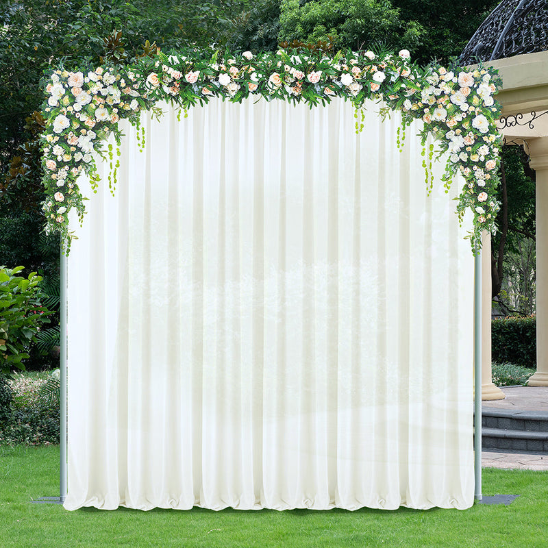 Chiffon Backdrop Drape Panel 14 ft x 57 in Ivory
