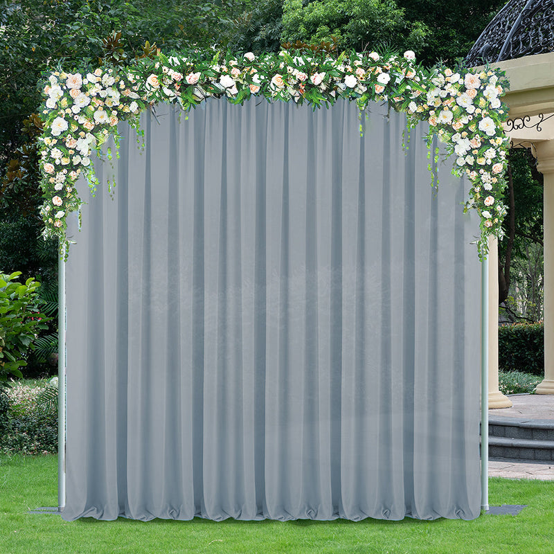 Chiffon Backdrop Drape Panel 12 ft x 57 in Dusty Blue