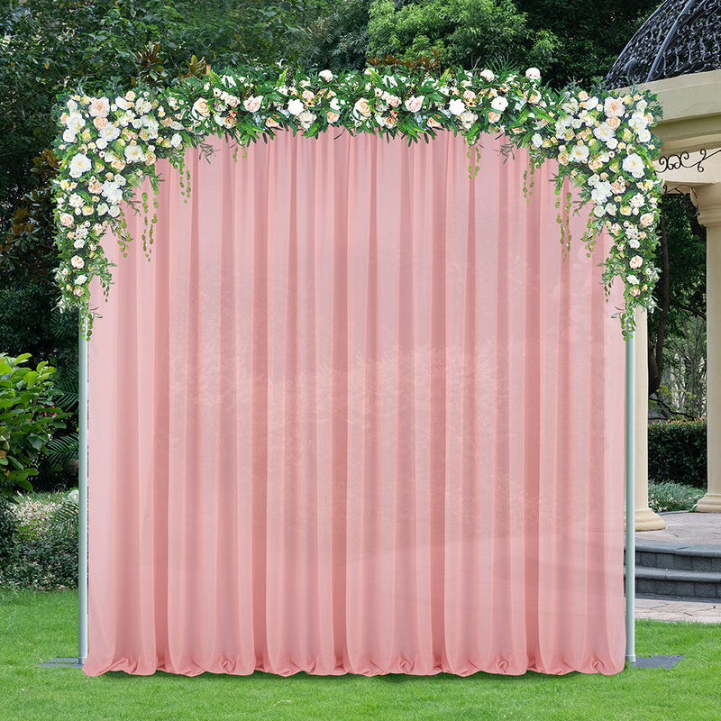 Chiffon Backdrop Drape Panel 14 ft x 57 in Rose Pink