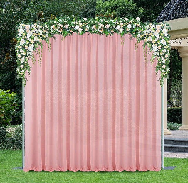Chiffon Backdrop Drape Panel 14 ft x 57 in Rose Pink