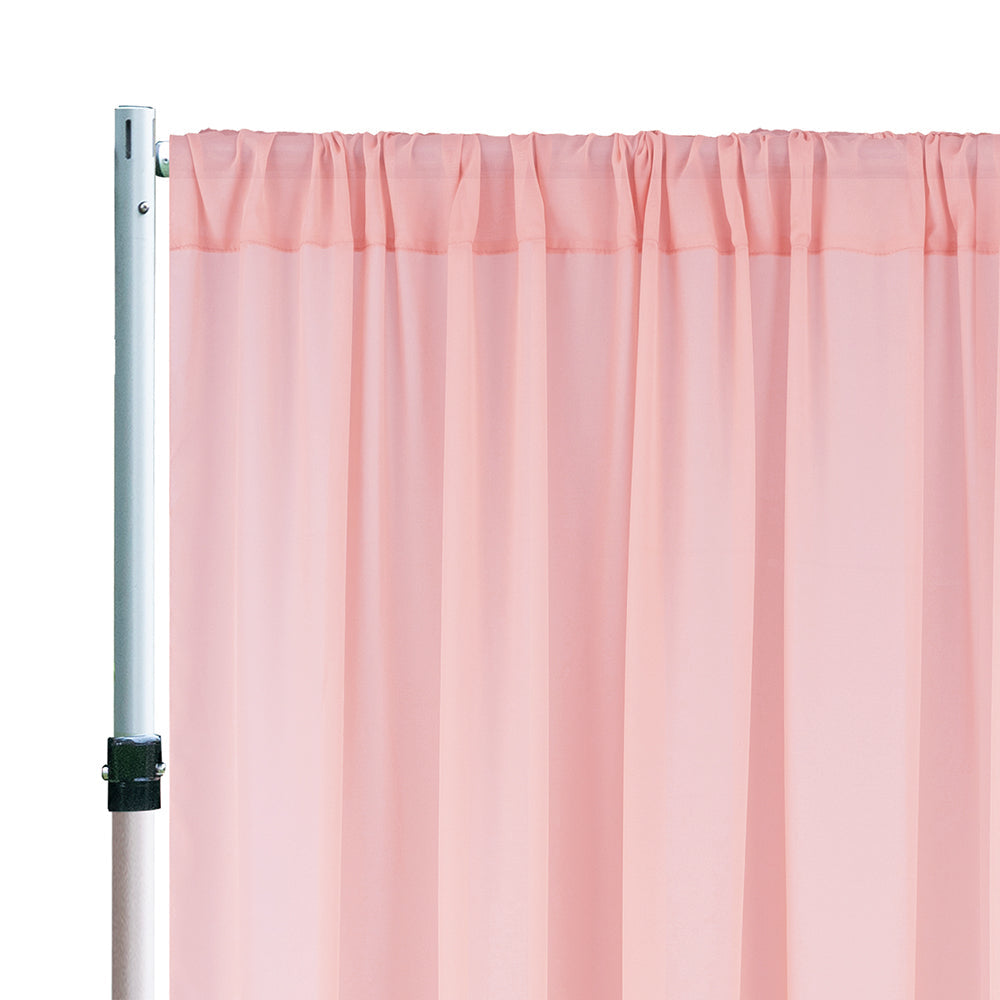 Chiffon Backdrop Drape Panel 14 ft x 57 in Rose Pink