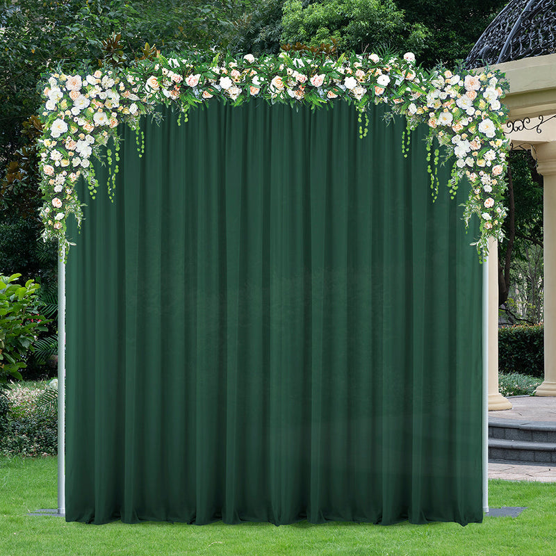 Chiffon Backdrop Drape Panel 14 ft x 57" Hunter Green