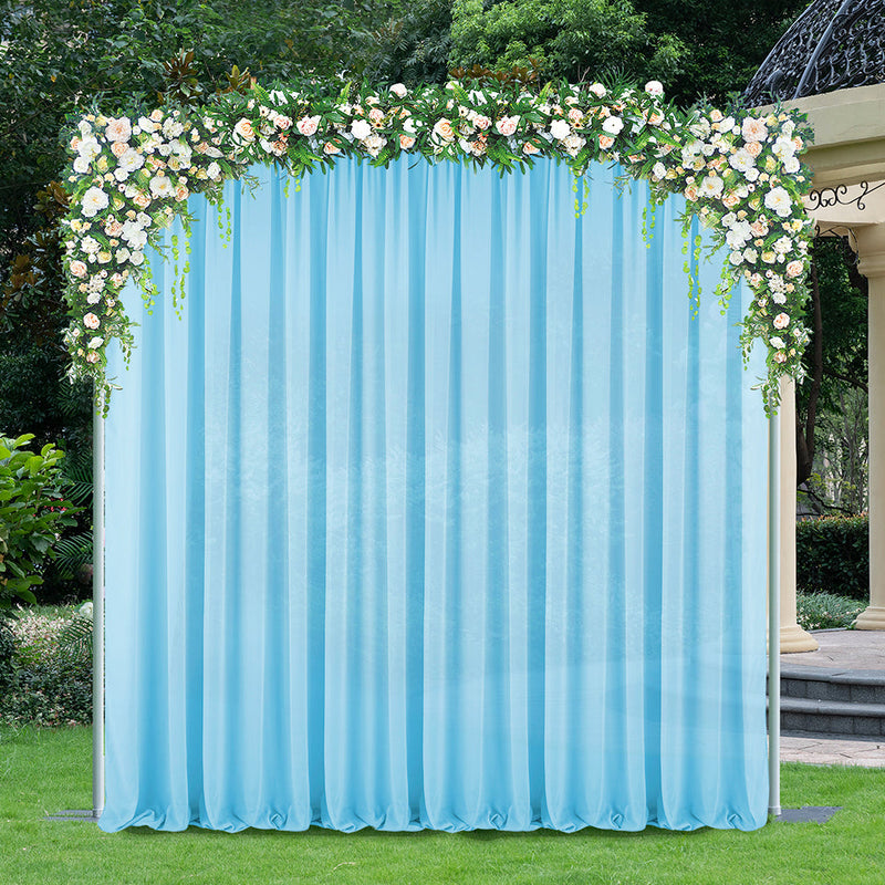Chiffon Backdrop Drape Panel 14 ft x 57 in Baby Blue