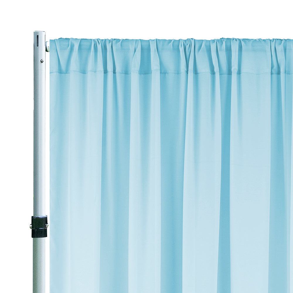 Chiffon Backdrop Drape Panel 14 ft x 57 in Baby Blue