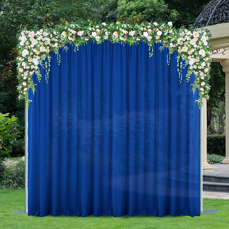 Chiffon Backdrop Drape Panel Royal Blue