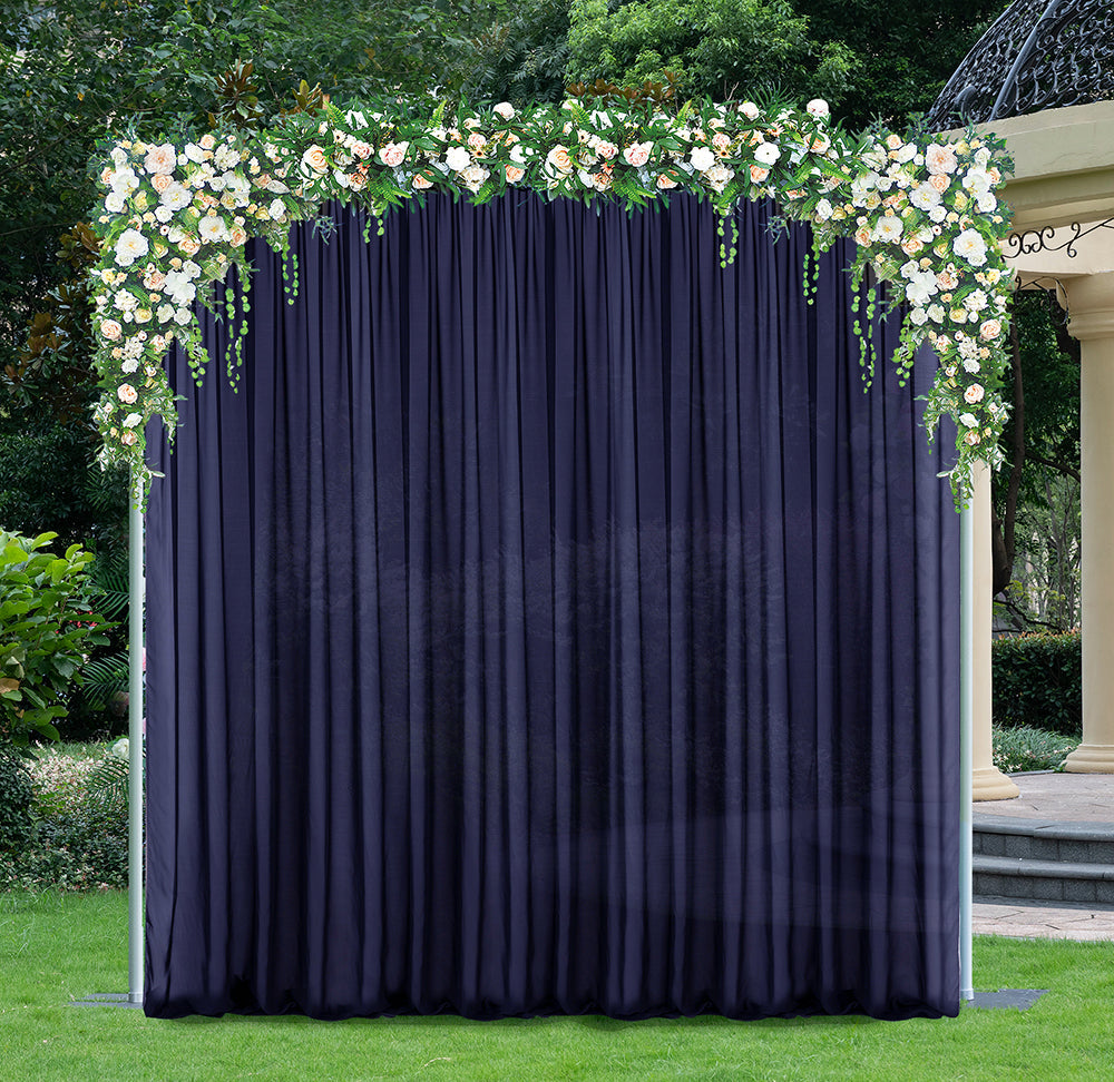 Chiffon Backdrop Drape Panel 14 ft x 57 in Navy Blue