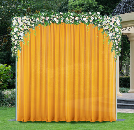 Chiffon Backdrop Drape Panel Gold 14 ft x 57 in