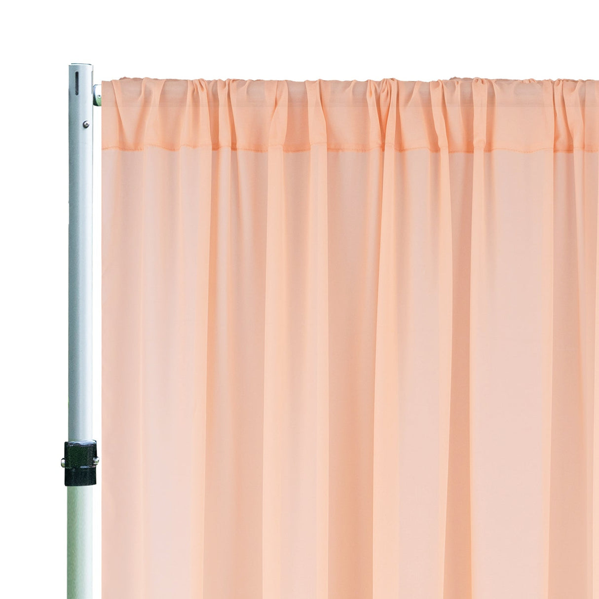 Chiffon Backdrop Drape Panel 14 ft x 57 in Apricot/Peach