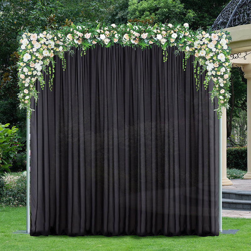 Chiffon Backdrop Drape Panel Black