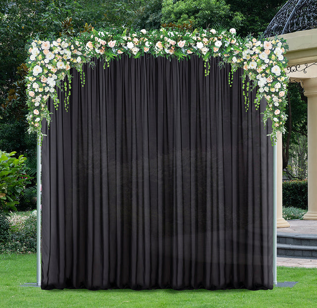 Chiffon Backdrop Drape Panel Black