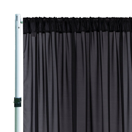 Chiffon Backdrop Drape Panel Black