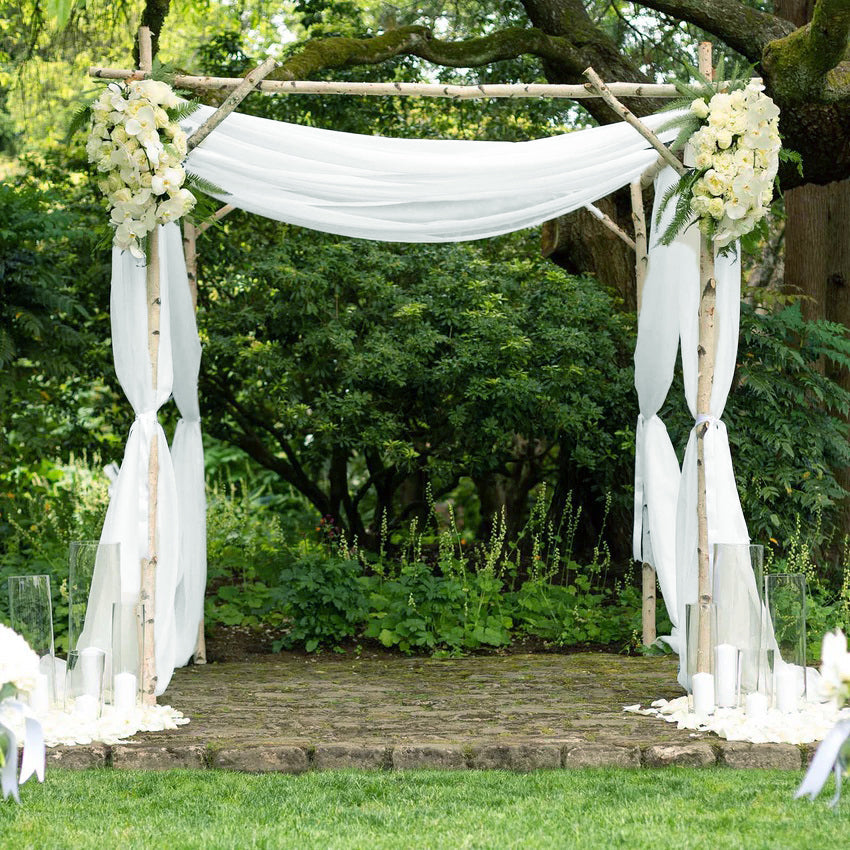 Chiffon Backdrop Drape Panel White