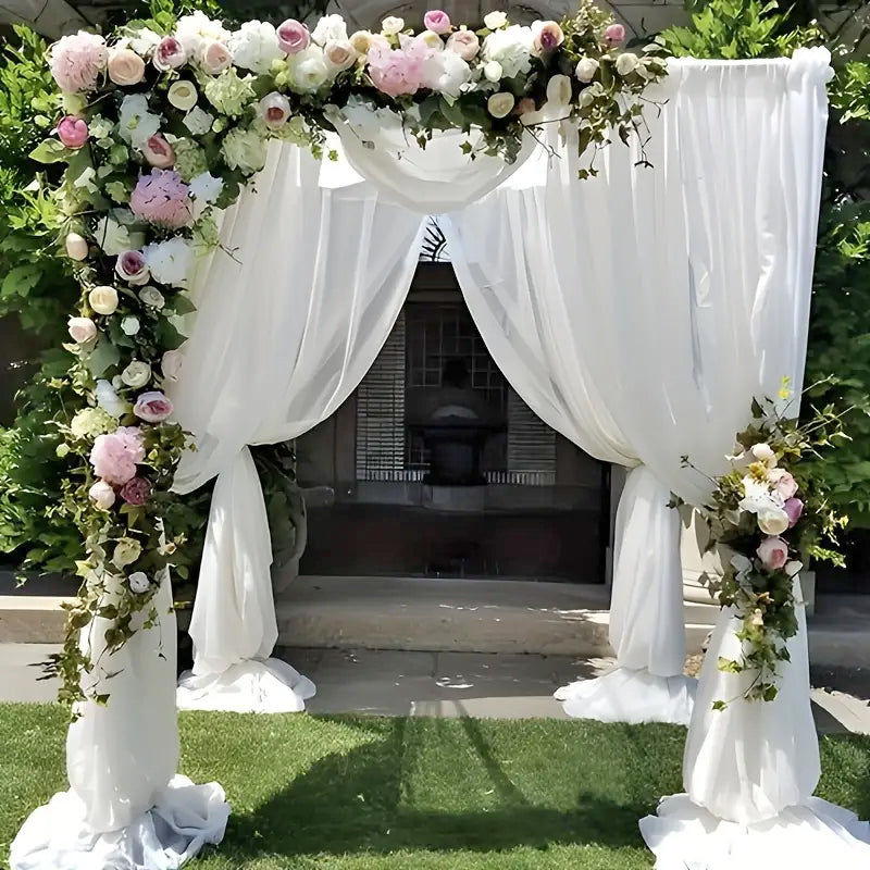 Chiffon Backdrop Drape Panel White