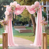 Chiffon Backdrop Drape Panel Pink