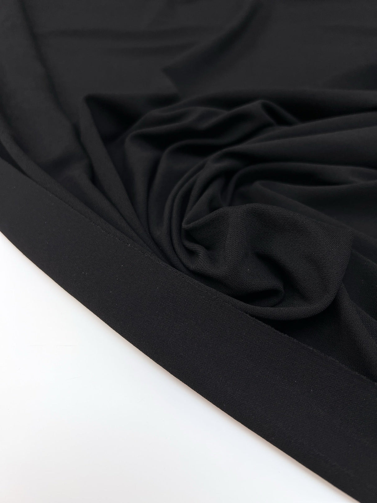Black Cotton Knit Fabric