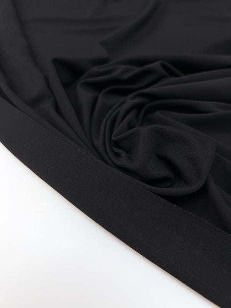 Black Cotton Knit Fabric