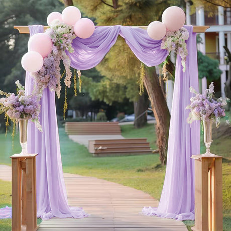 Chiffon Backdrop Drape Panel Lavender