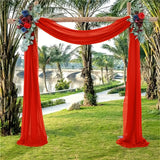Chiffon Backdrop Drape Panel Red