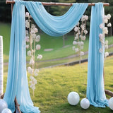 Chiffon Backdrop Drape Panel 14 ft x 57 in Baby Blue