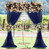 Chiffon Backdrop Drape Panel 14 ft x 57 in Navy Blue
