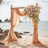 Chiffon Backdrop Drape Panel 14 ft x 57 in Apricot/Peach