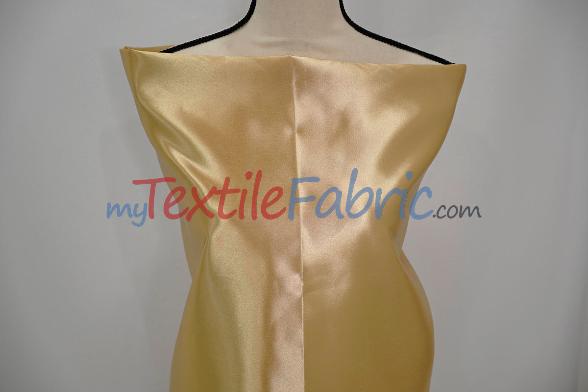Bridal Satin Polyester Fabric - Shiny Solid, 58/60" Width, Multiple Colors (Yards, Bolts, Sample Swatches)