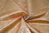 Satin Jacquard Satin Flower Brocade Polyester Fabric - Tone On Tone Floral Brocade, 60" Wide (65 Yards)