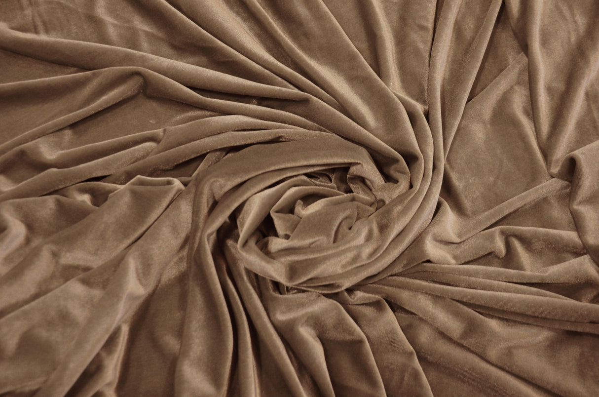 Stretch Velvet Spandex Fabric - Solid, 58" Width (1 Yard)