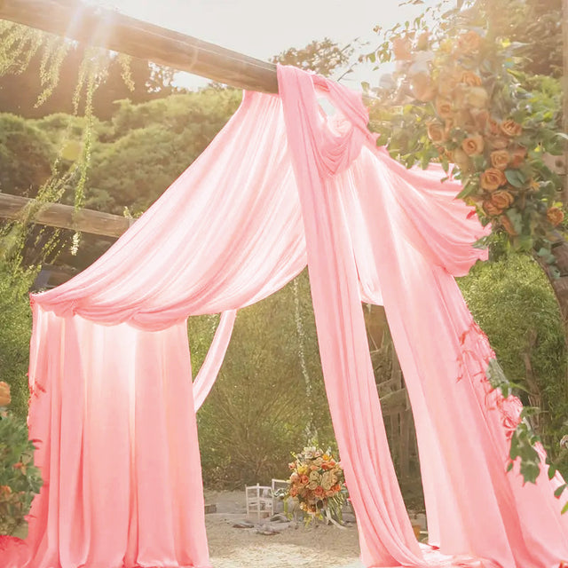 Chiffon Ceiling Drapery Panel Pink 32 ft x 57