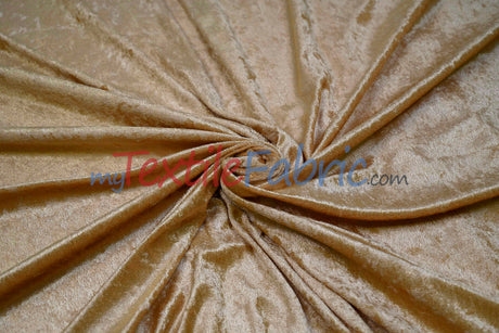 Panne Velvet Polyester Fabric - Crush Panne Velour, Solid, 58/60" Width (1 Yard)