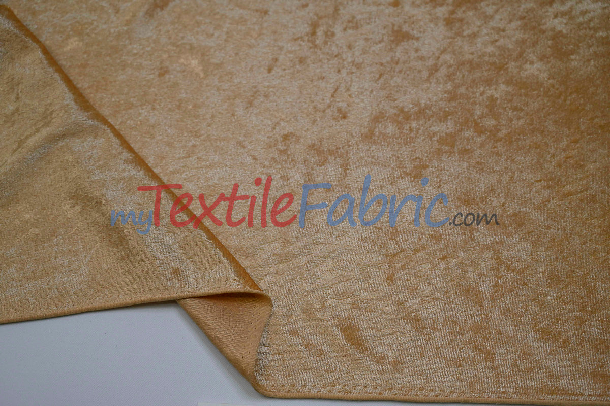 Panne Velvet Polyester Fabric - Crush Panne Velour, Solid, 58/60" Width (1 Yard)