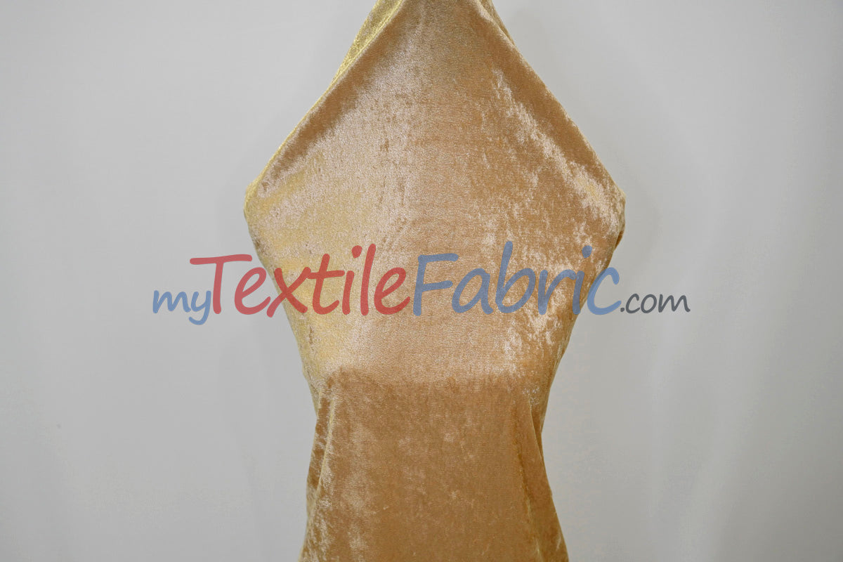 Panne Velvet Polyester Fabric - Crush Panne Velour, Solid, 58/60" Width (1 Yard)