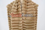 Striped Rabbit Fur 100 Percent Polyester Fabric - Striped Faux Rabbit Fur, 64/66" Width (1 Yard)